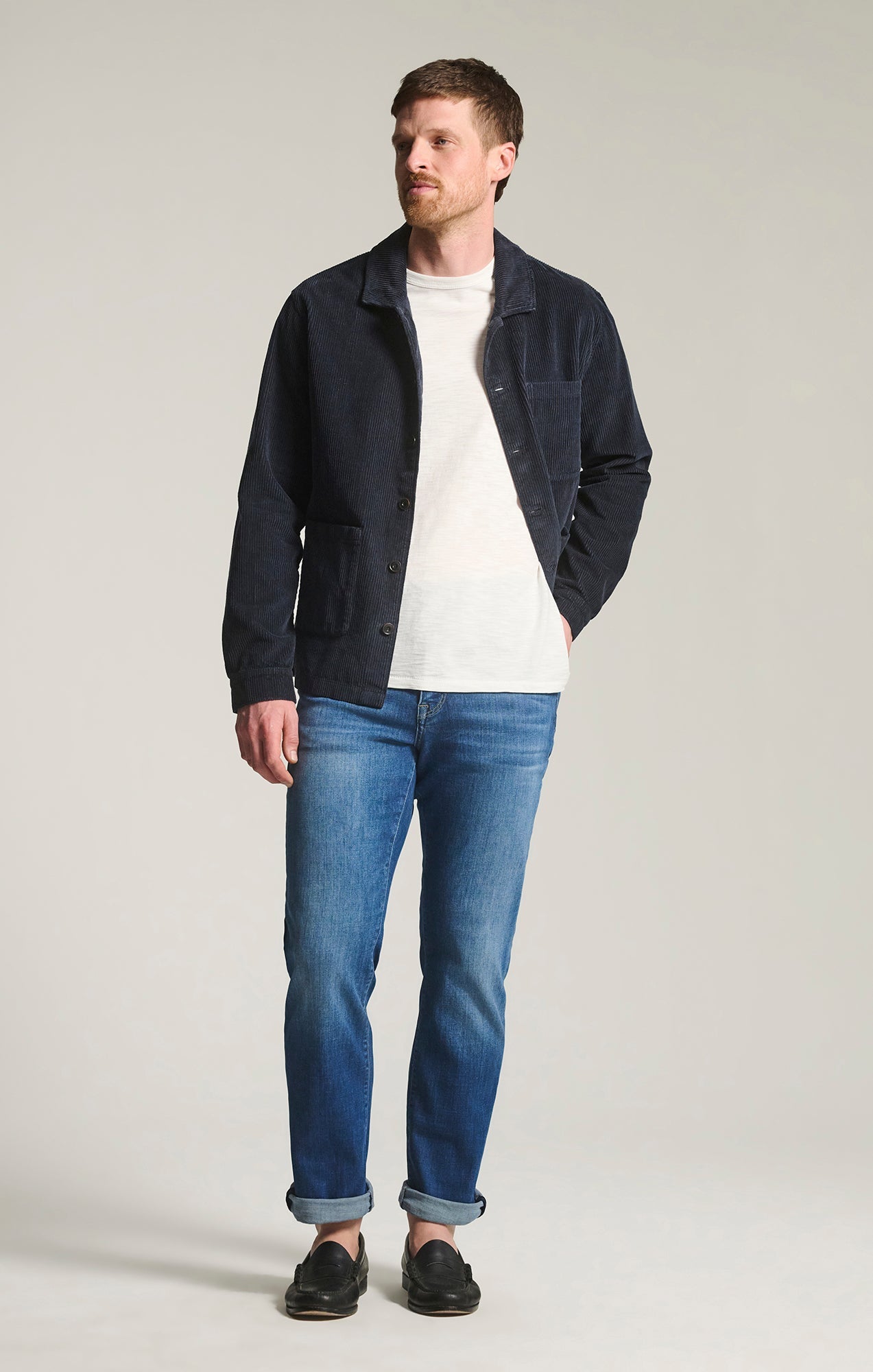 34 Heritage Charisma Relaxed Jeans in Dark Brushed Organic Ultra