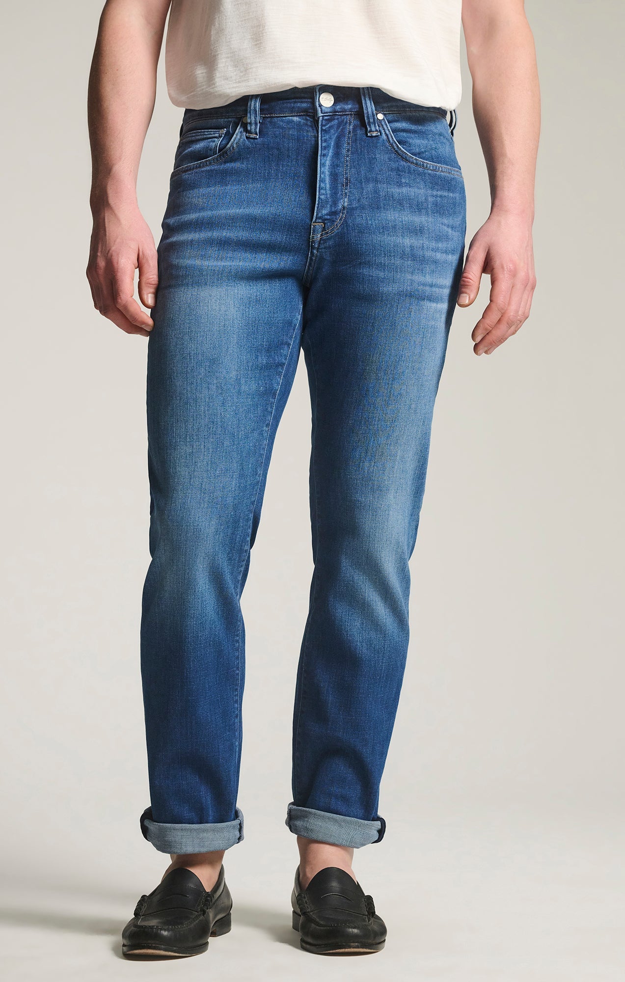 34 Heritage Charisma Relaxed Jeans in Dark Brushed Organic Ultra