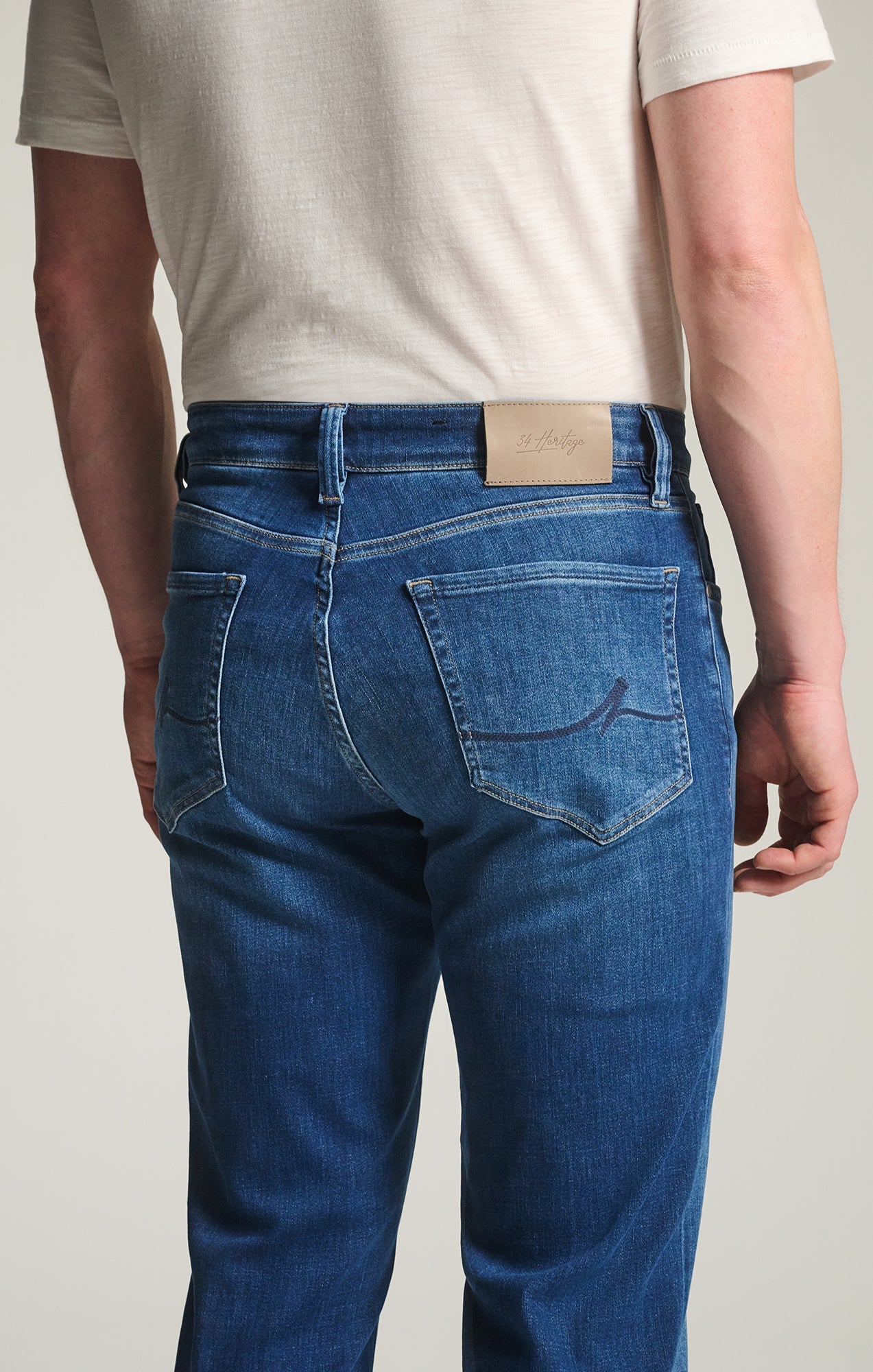 34 Heritage Charisma Relaxed Jeans in Dark Brushed Organic Ultra