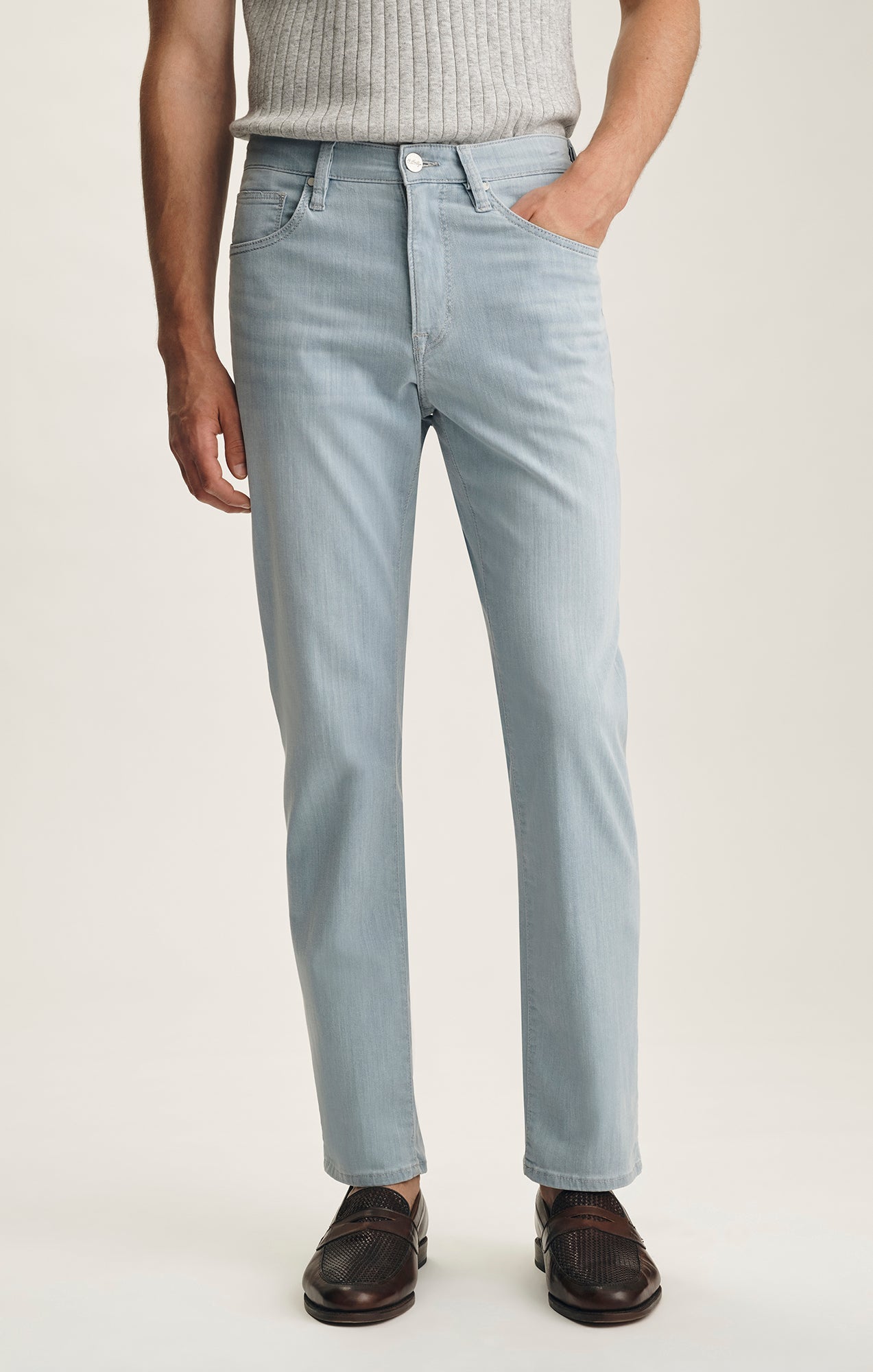 34 Heritage Charisma Relaxed Straight Jeans In Bleach Kona