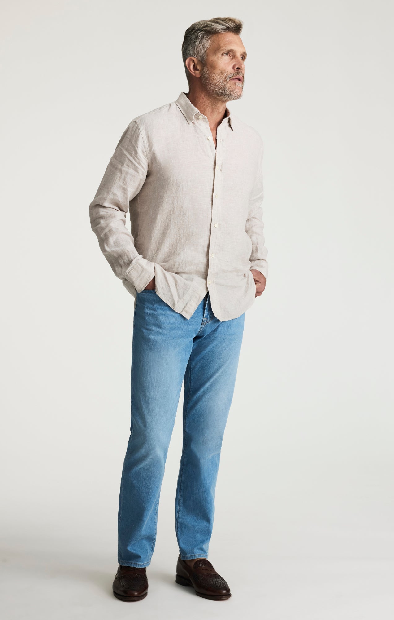 34 Heritage Charisma Relaxed Straight Jeans In Light Brushed Soft