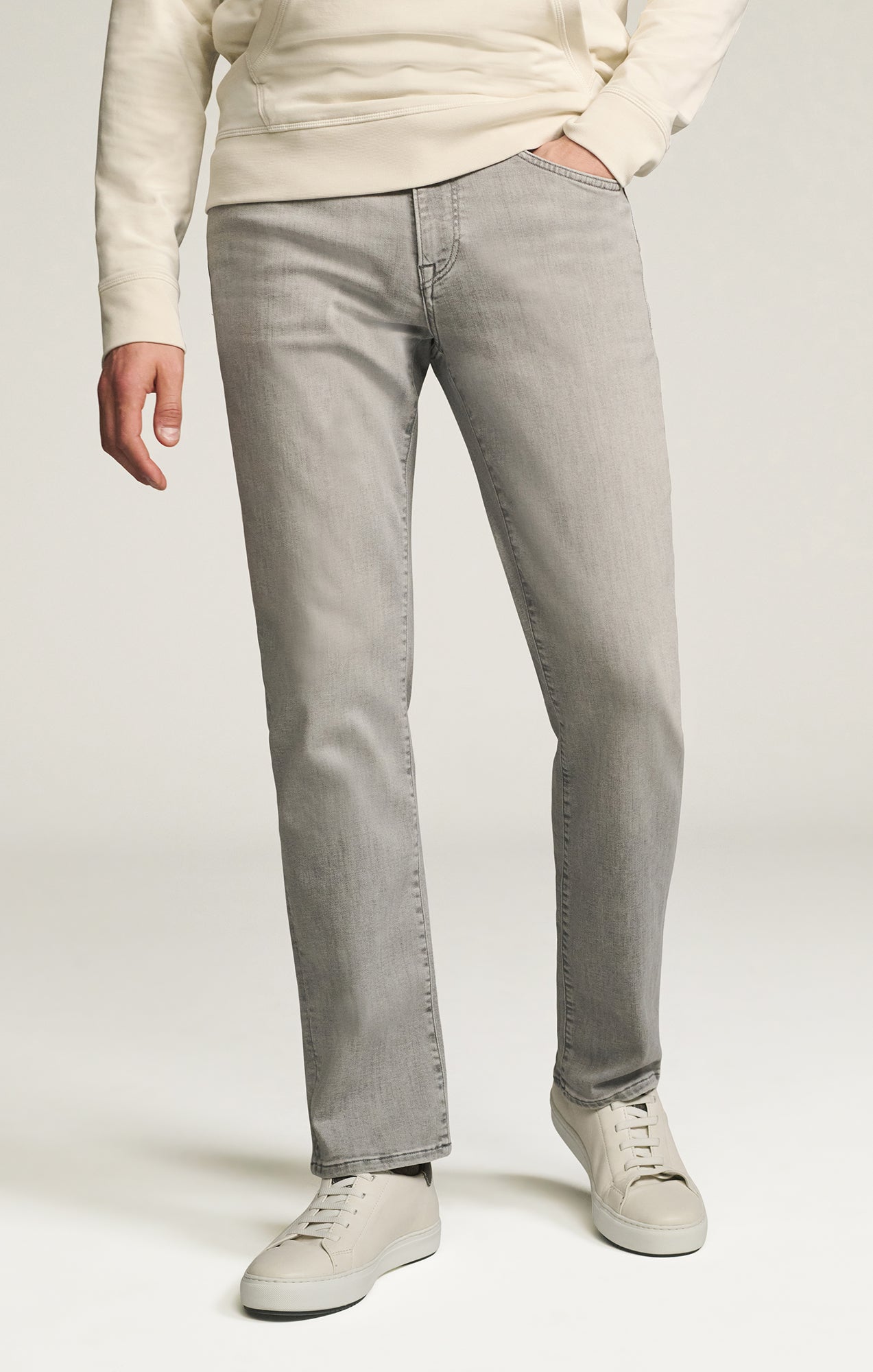 34 Heritage Charisma Relaxed Straight Jeans in Grey Organic Ultra