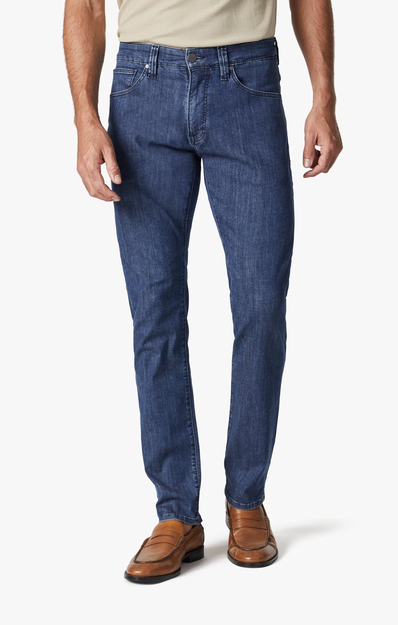 34 Heritage Charisma Relaxed Straight Leg Jeans in Mid Kona