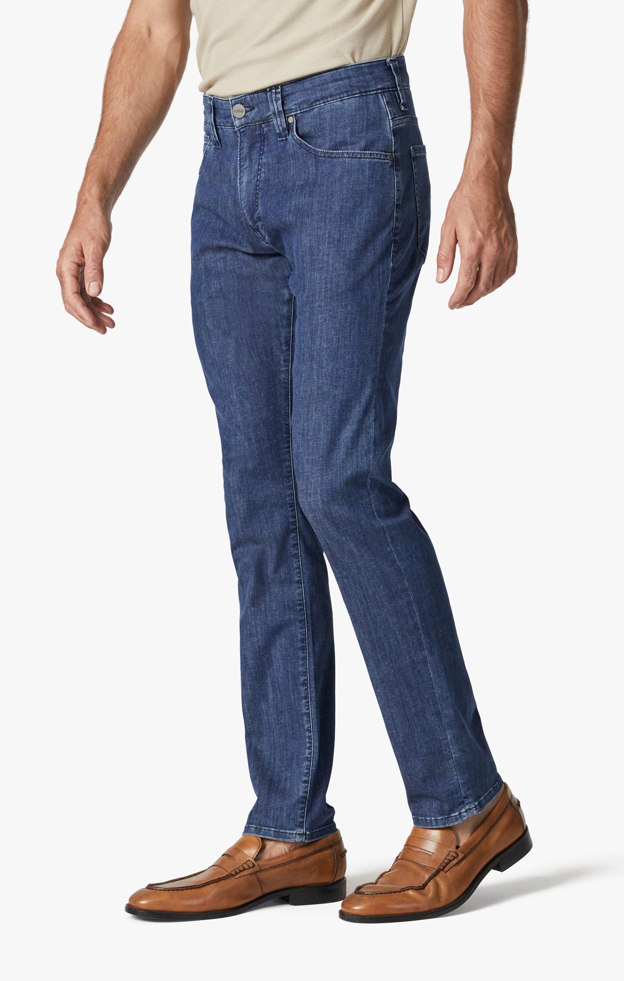 34 Heritage Charisma Relaxed Straight Leg Jeans in Mid Kona