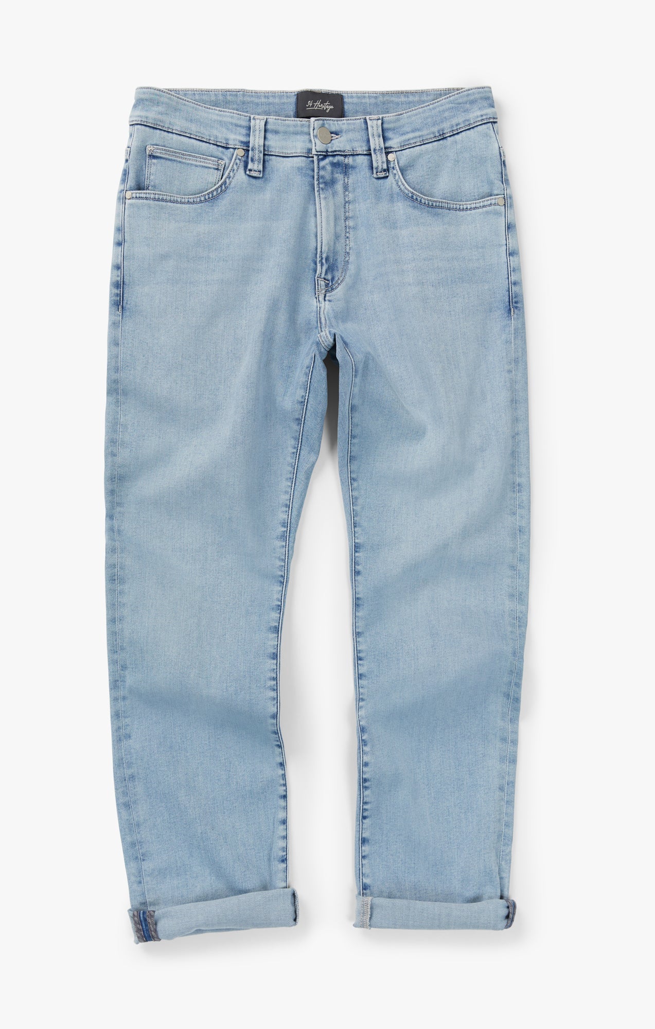 34 Heritage Courage Straight Leg Jeans In Bleached Urban