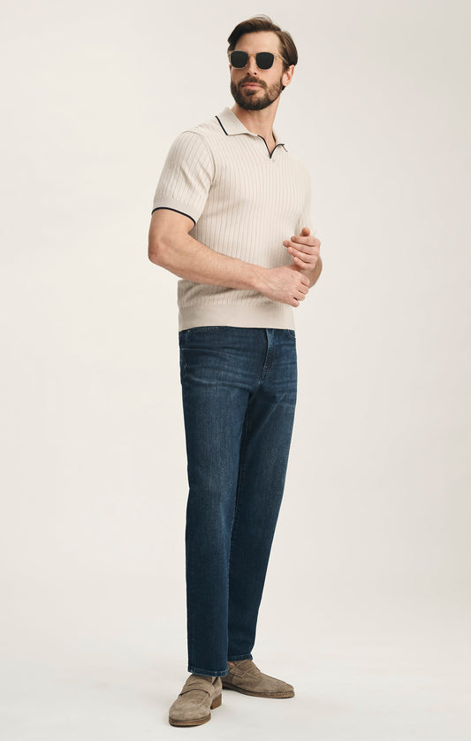 34 Heritage Charisma Relaxed Straight Jeans In Deep Brushed Aerodenim