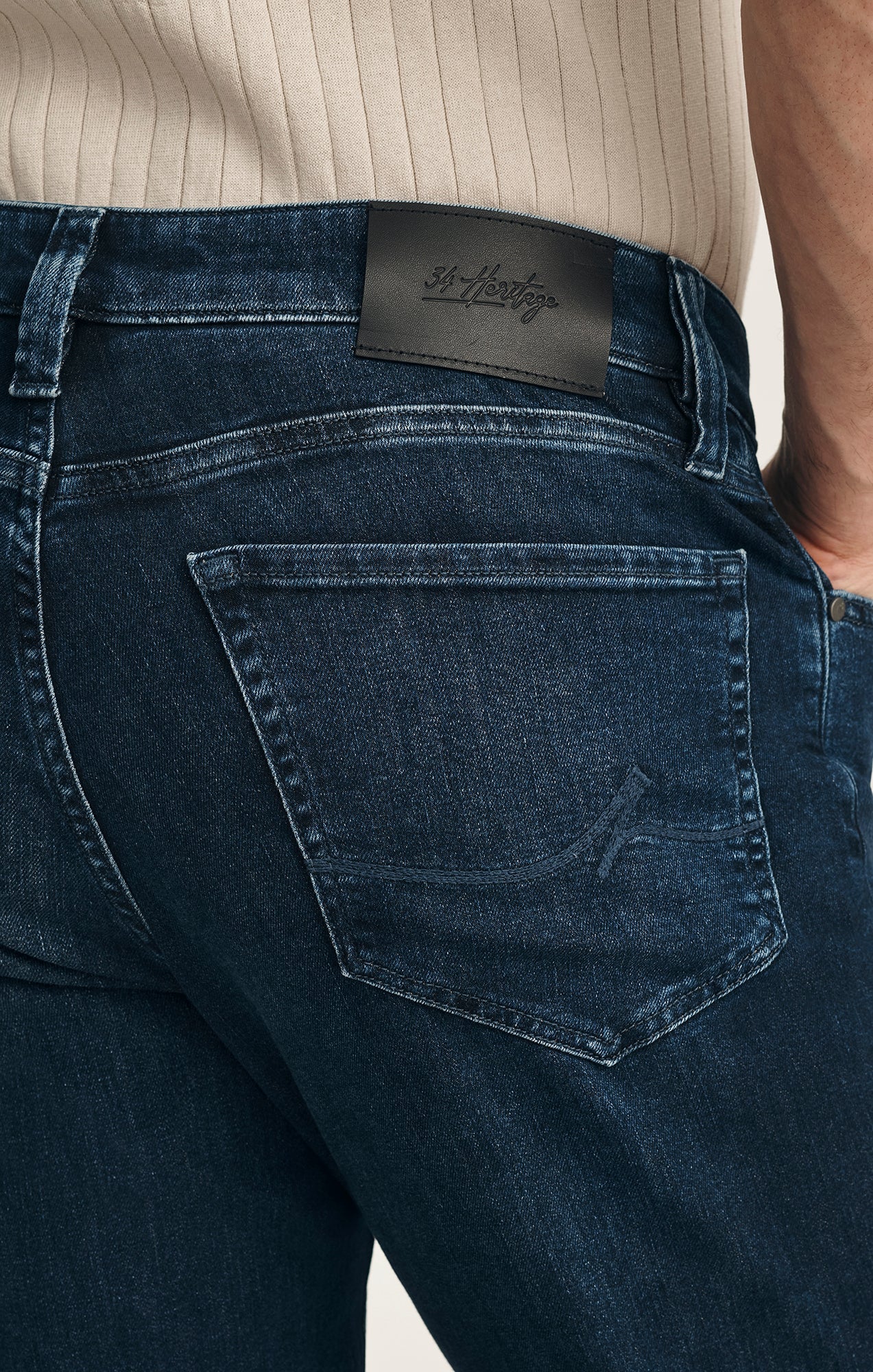 34 Heritage Charisma Relaxed Straight Jeans In Deep Brushed Aerodenim