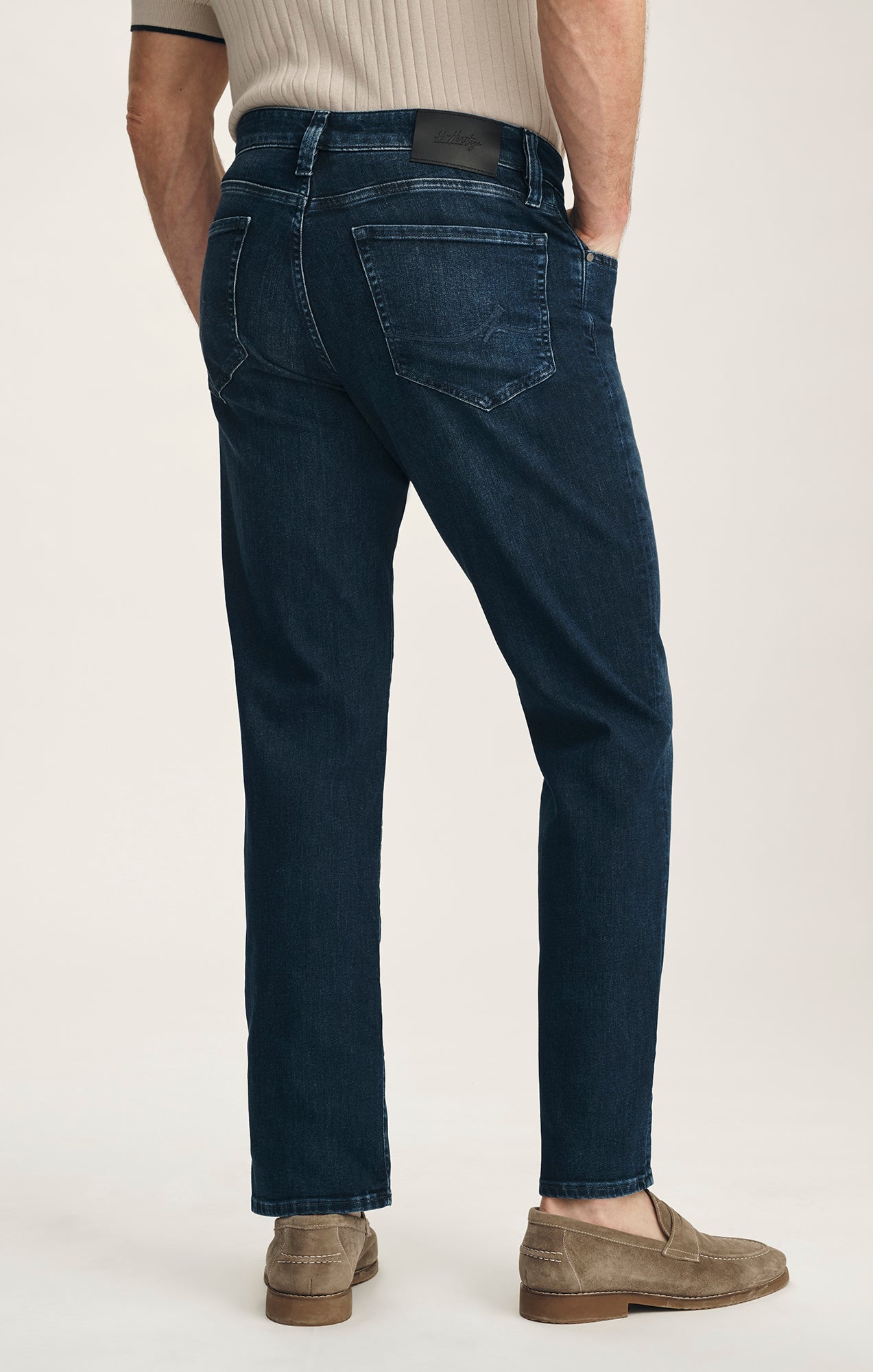 34 Heritage Charisma Relaxed Straight Jeans In Deep Brushed Aerodenim