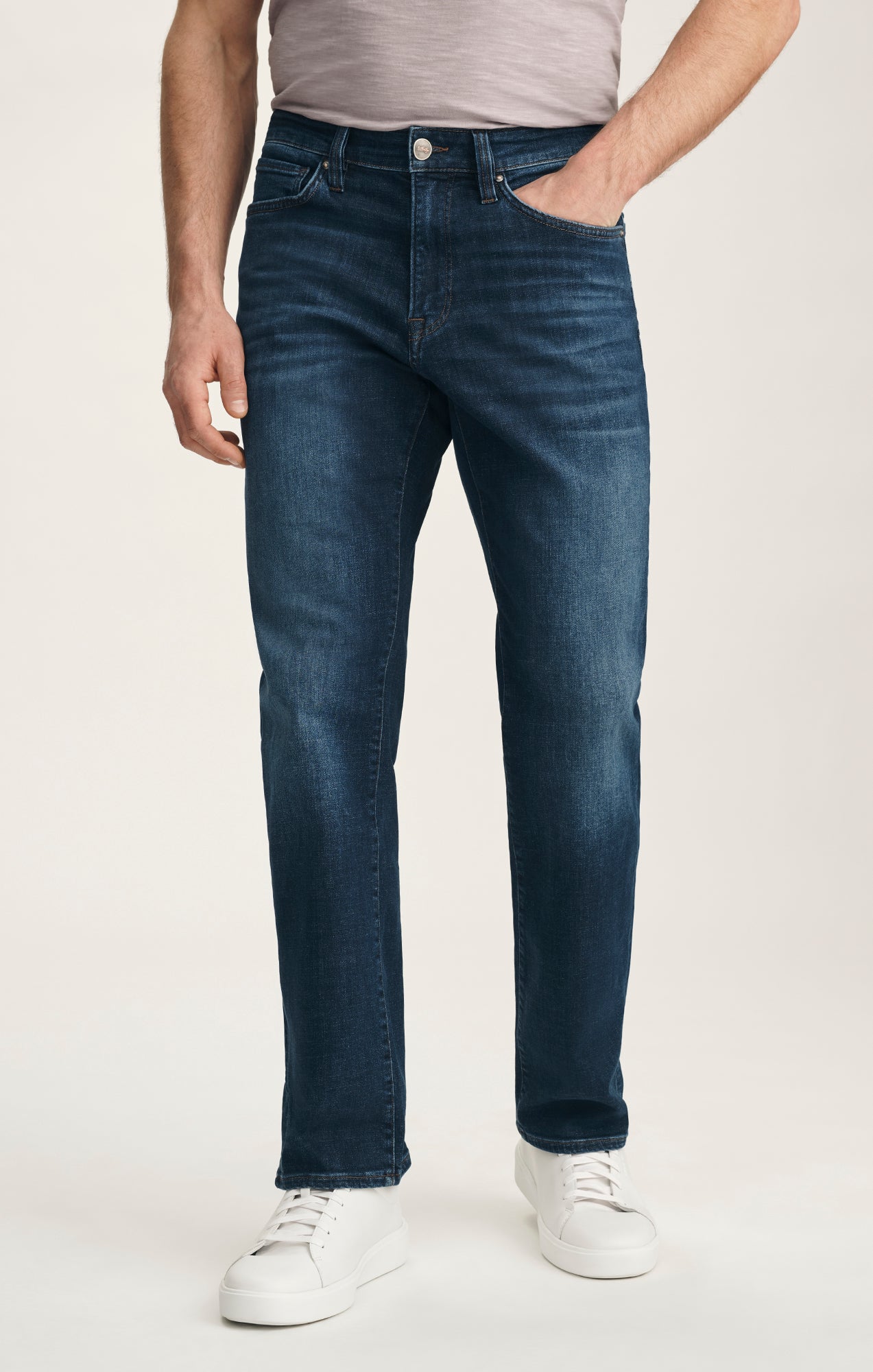 34 Heritage Charisma Relaxed Straight Jeans In Deep Brushed Vintage