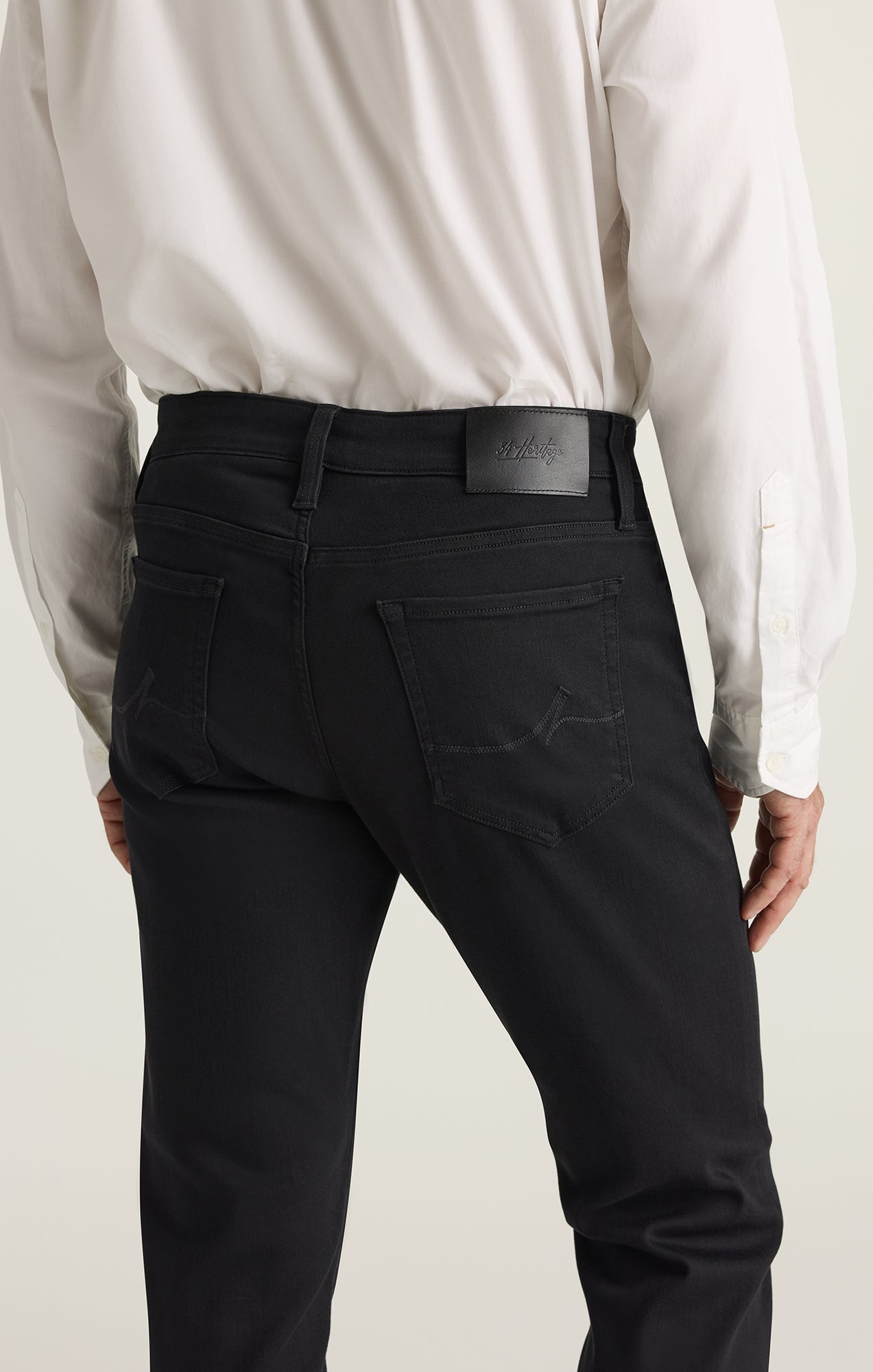34 Heritage Camino Relaxed Straight Jeans in Black Urban