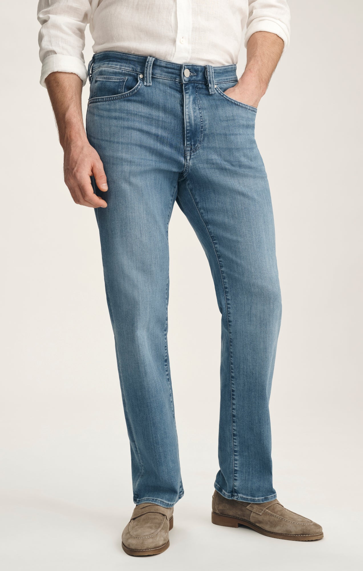 34 Heritage Charisma Relaxed Straight Jeans In Light Brushed Urban