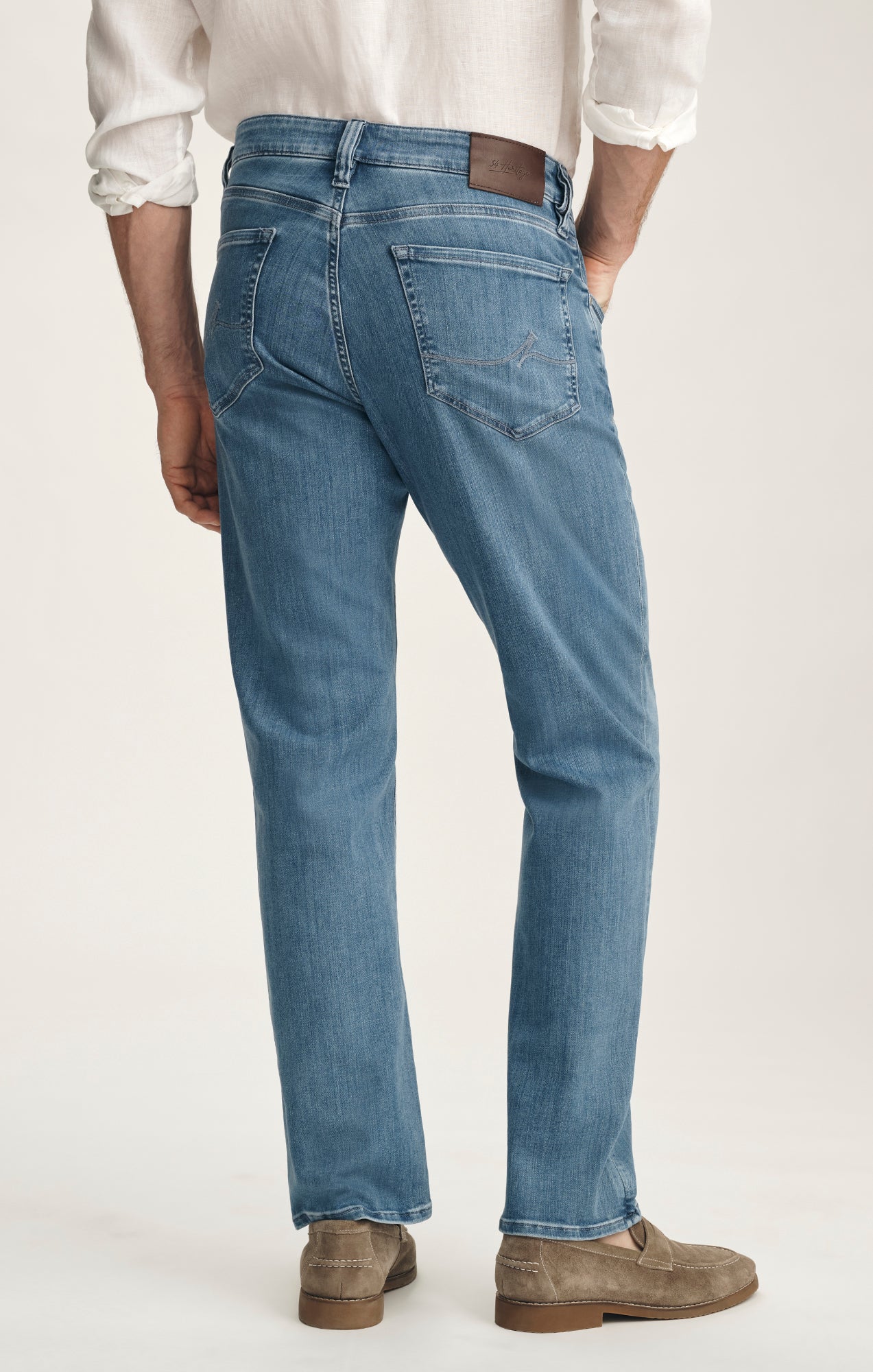 34 Heritage Charisma Relaxed Straight Jeans In Light Brushed Urban