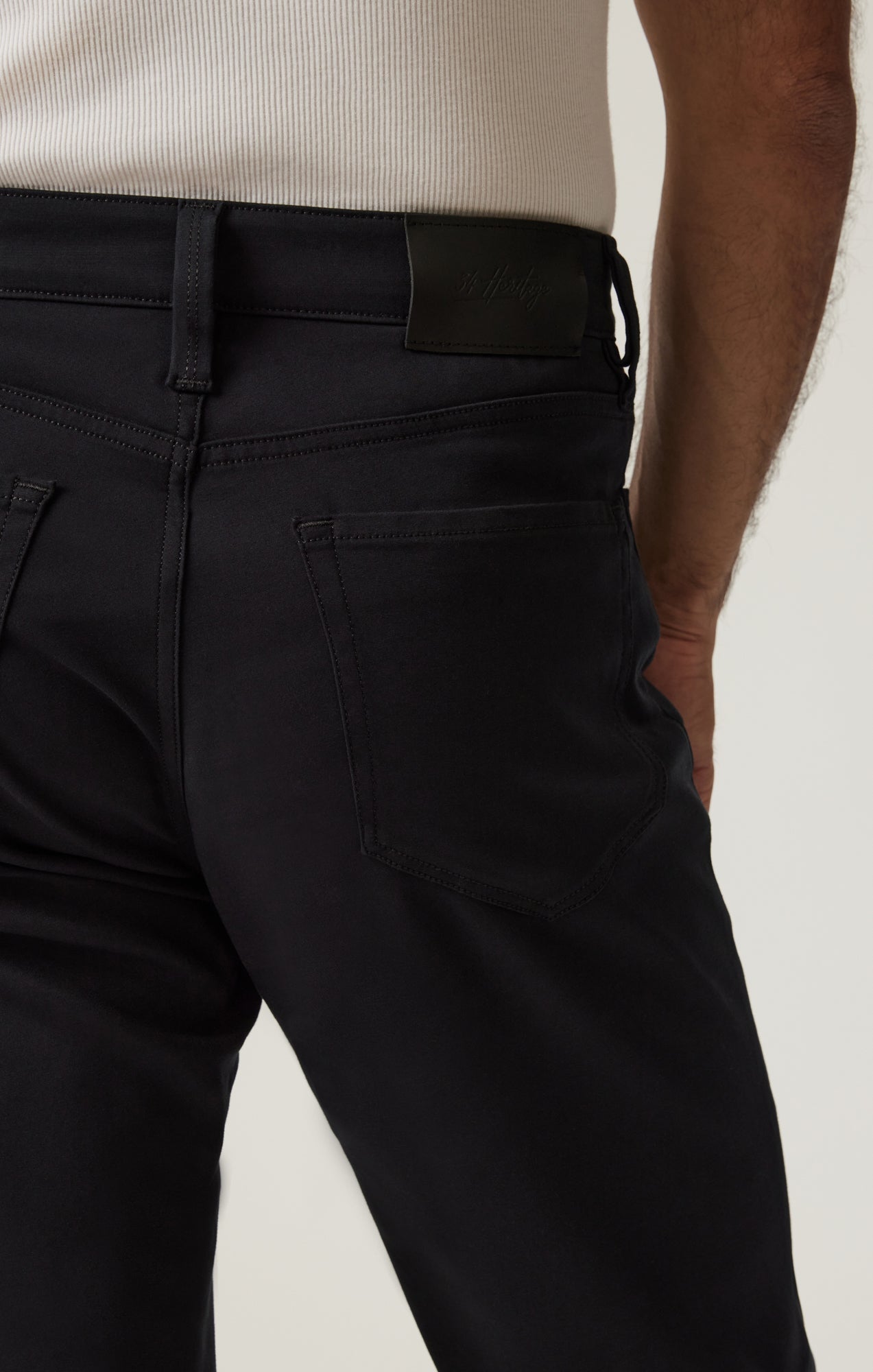 34 Heritage Charisma Relaxed Straight Pants in Black High Flyer