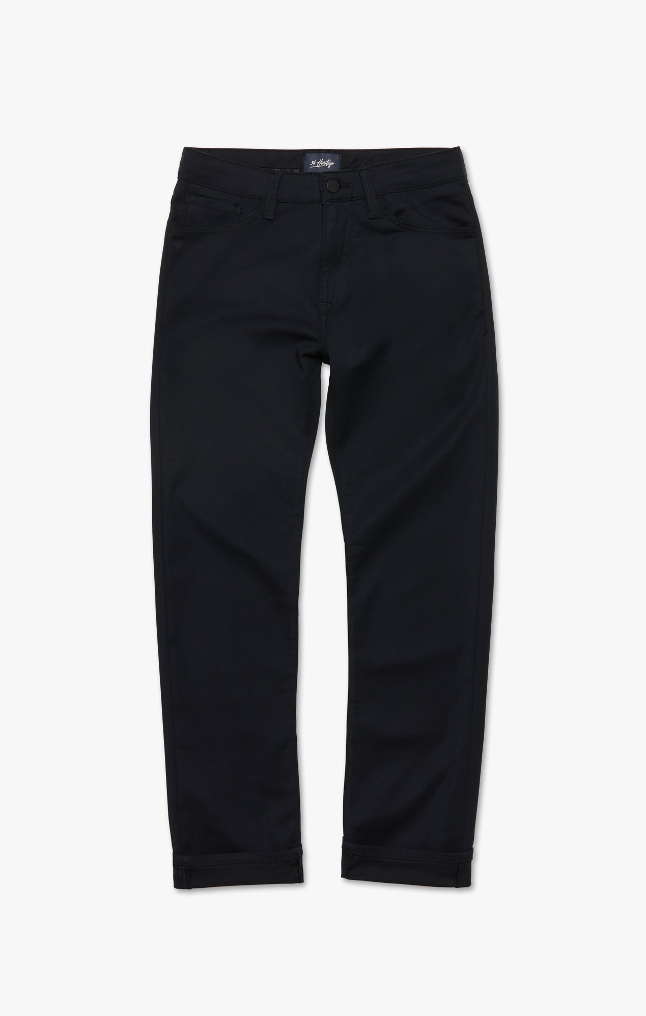 34 Heritage Charisma Relaxed Straight Pants in Black High Flyer