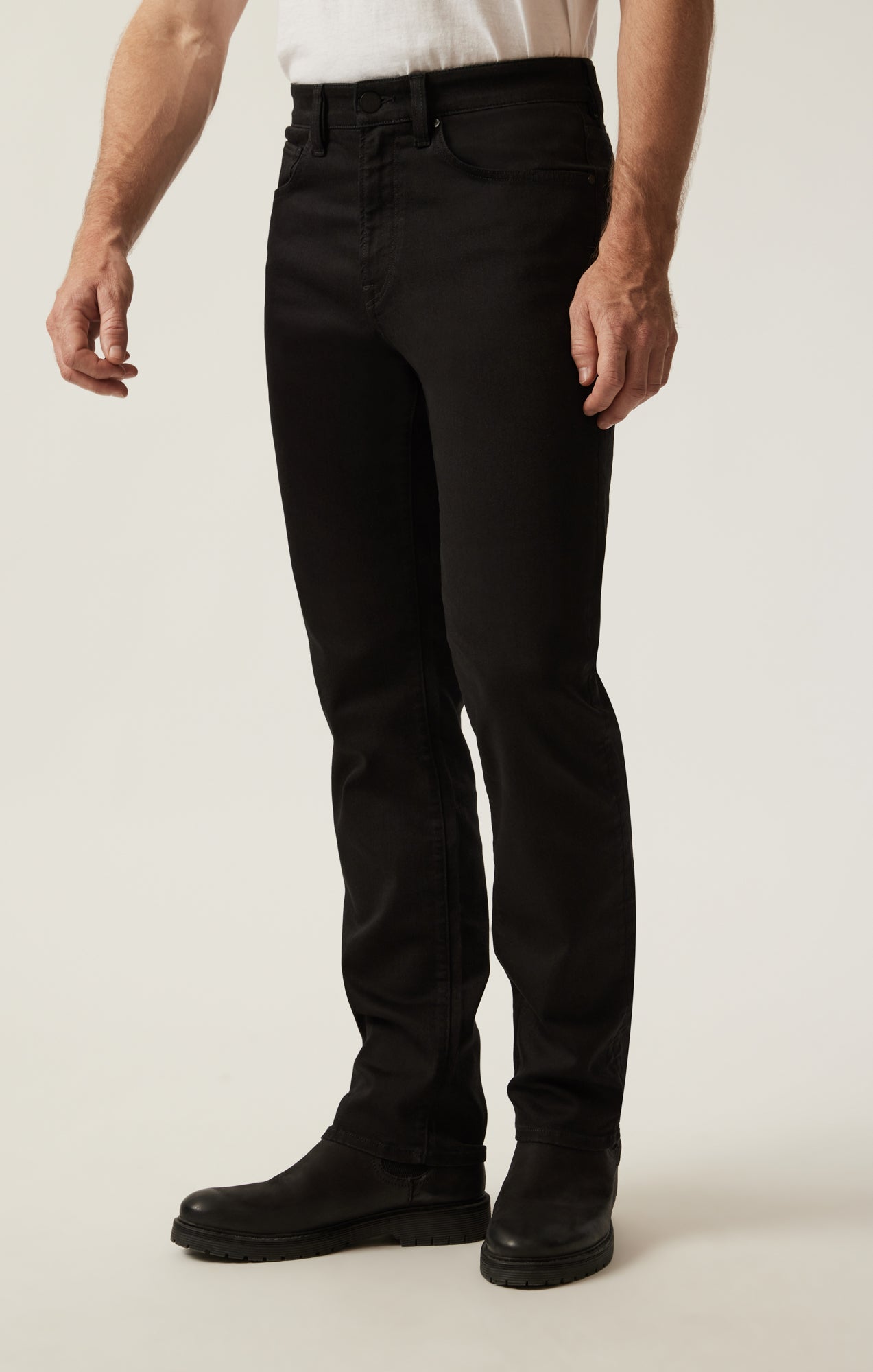 34 Heritage Charisma Relaxed Straight Pants in Black Siena