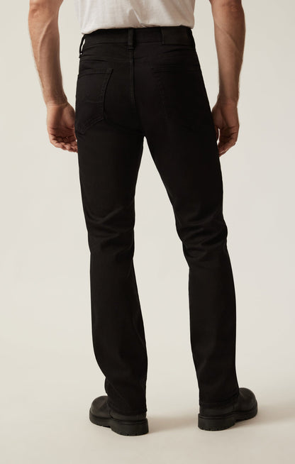 34 Heritage Charisma Relaxed Straight Pants in Black Siena