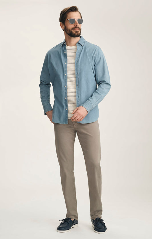 34 Heritage Courage Straight Leg Pants In Driftwood Twill