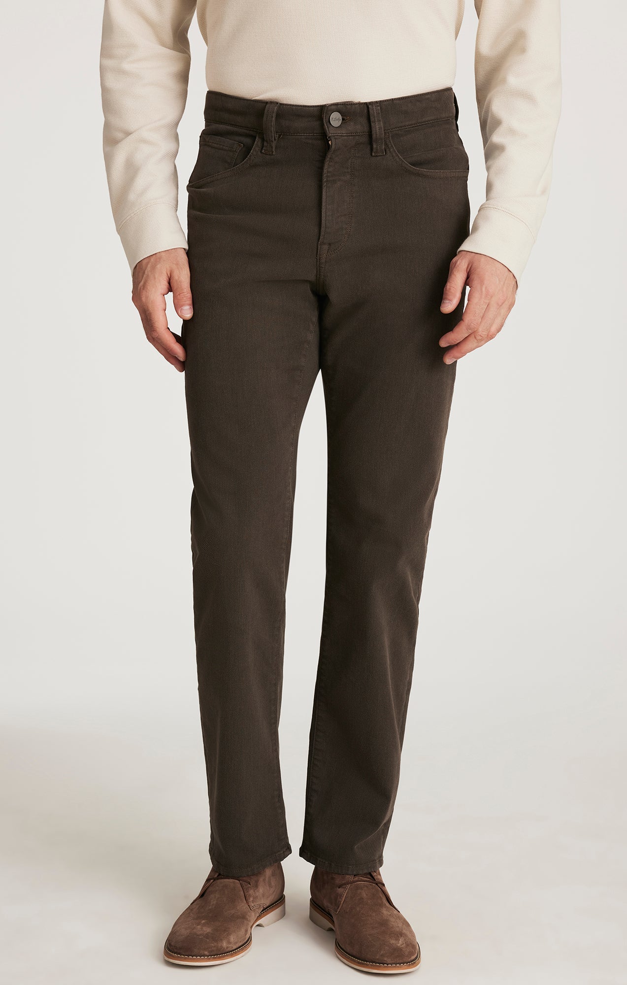 34 Heritage Charisma Relaxed Straight Pants in Brown Diagonal