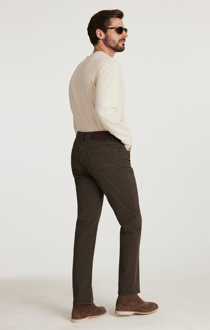 34 Heritage Charisma Relaxed Straight Pants in Brown Diagonal