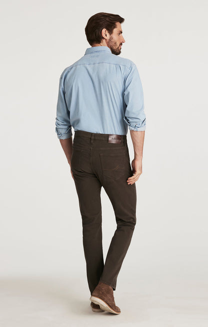 34 Heritage Courage Straight Leg Pants in Brown Diagonal