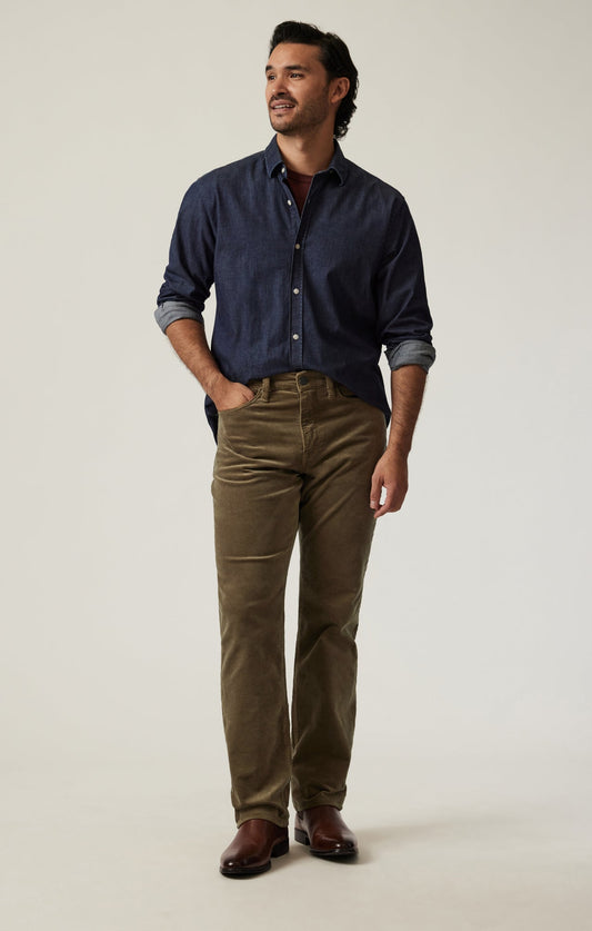 34 Heritage Charisma Relaxed Straight Pants in Tobacco Cord