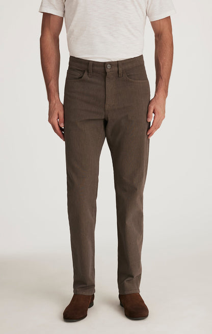 34 Heritage Charisma Relaxed Straight Pants in Coffee Diagonal