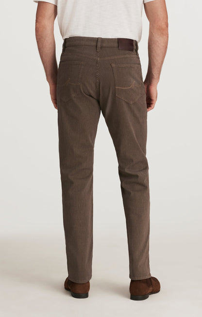 34 Heritage Charisma Relaxed Straight Pants in Coffee Diagonal