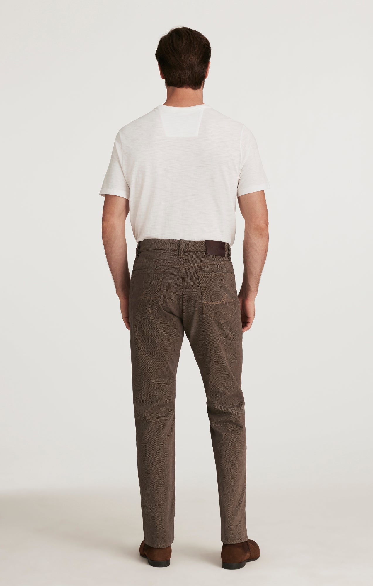 34 Heritage Charisma Relaxed Straight Pants in Coffee Diagonal