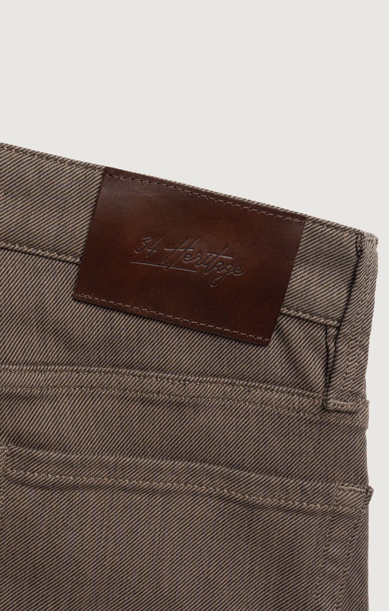 34 Heritage Charisma Relaxed Straight Pants in Coffee Diagonal