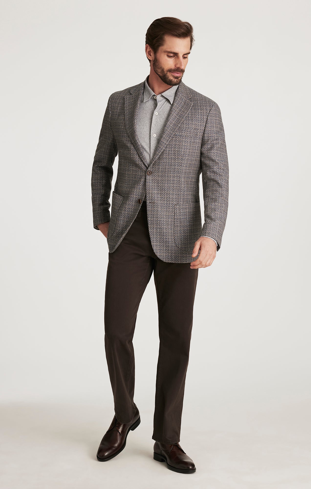 34 Heritage Charisma Relaxed Straight Pants in Brunette Twill