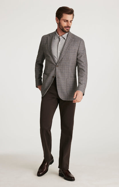 34 Heritage Charisma Relaxed Straight Pants in Brunette Twill