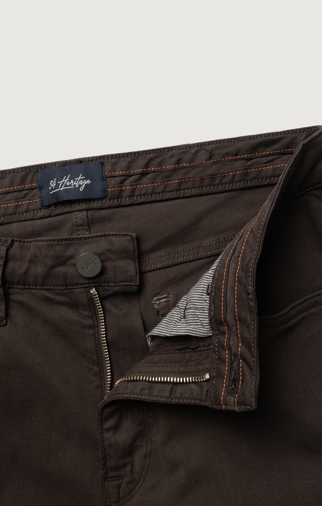 34 Heritage Charisma Relaxed Straight Pants in Brunette Twill