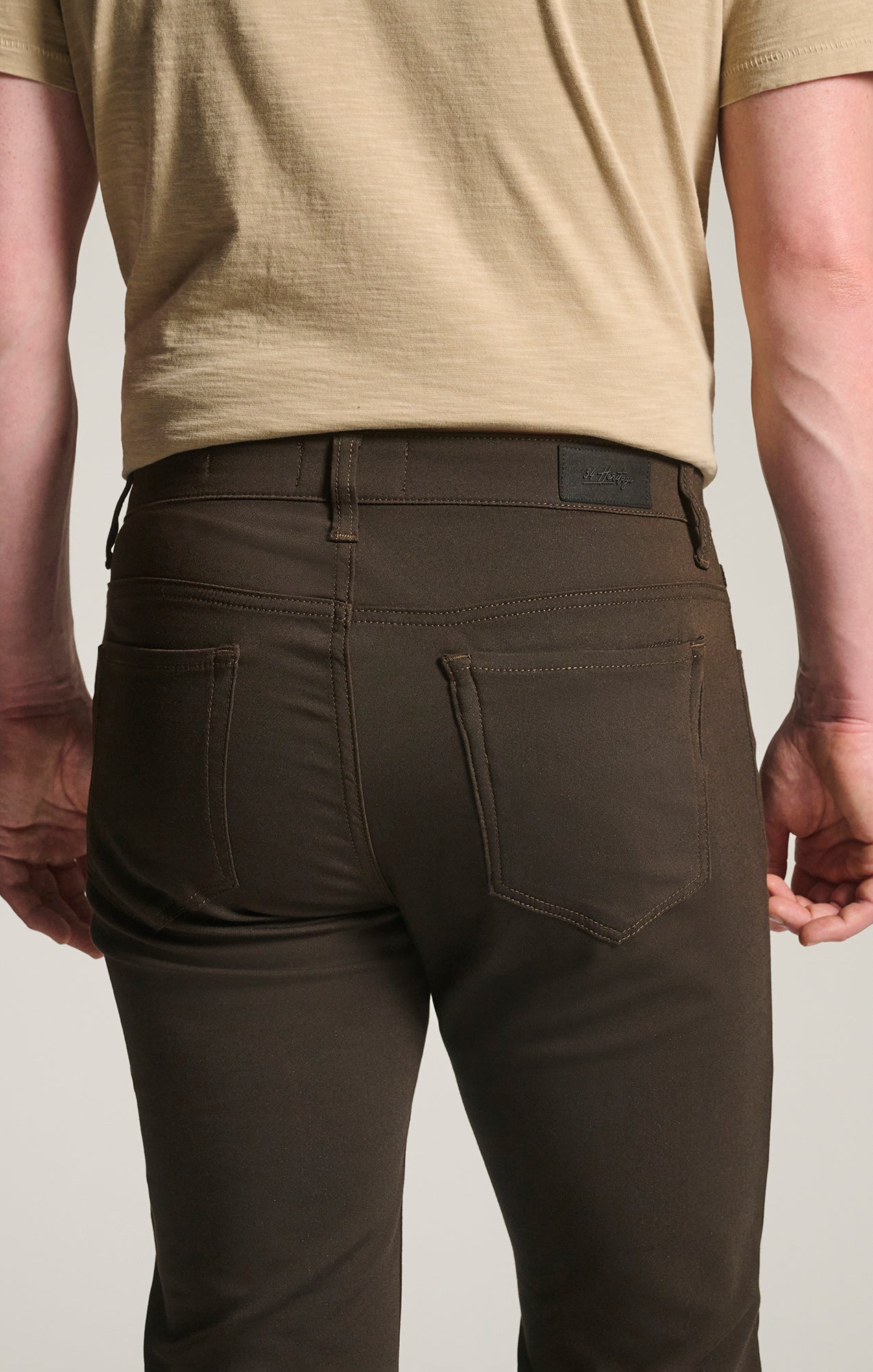 34 Heritage Courage Straight Leg Commuter Pants in Brown