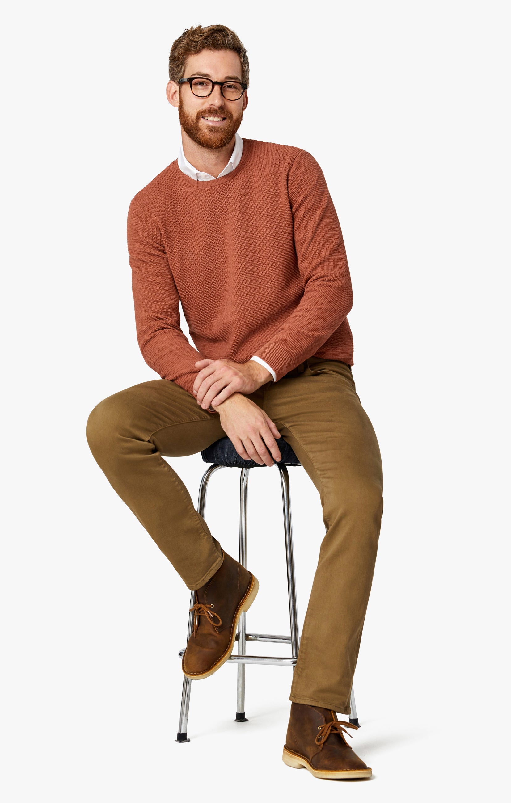 34 Heritage Courage Straight Leg Jeans In Tobacco Comfort