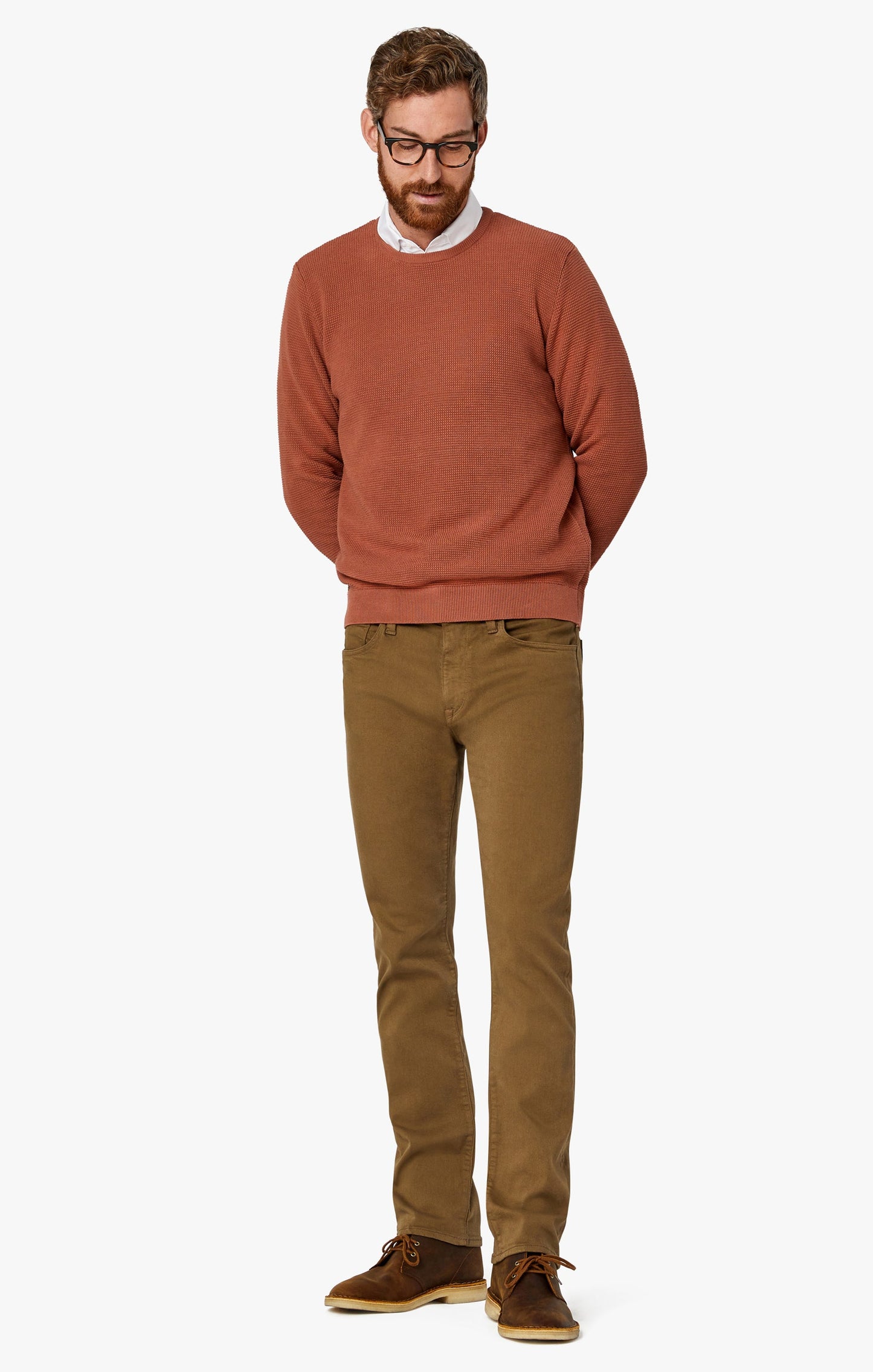 34 Heritage Courage Straight Leg Jeans In Tobacco Comfort