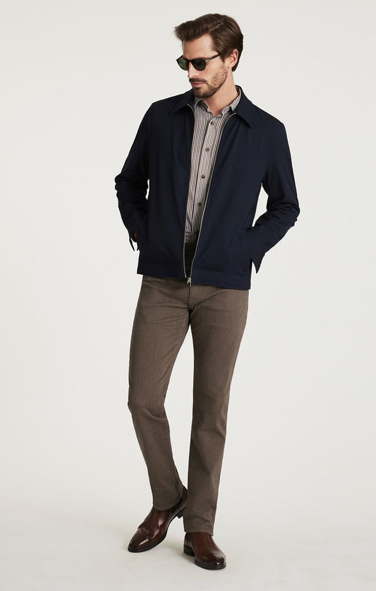 34 Heritage Courage Straight Leg Pants in Coffee Diagonal