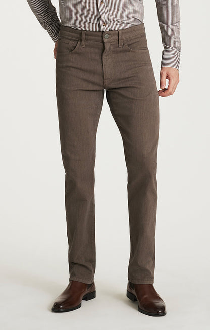 34 Heritage Courage Straight Leg Pants in Coffee Diagonal