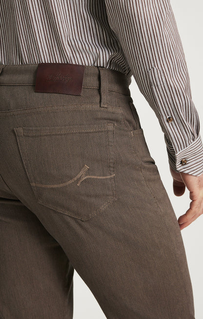 34 Heritage Courage Straight Leg Pants in Coffee Diagonal