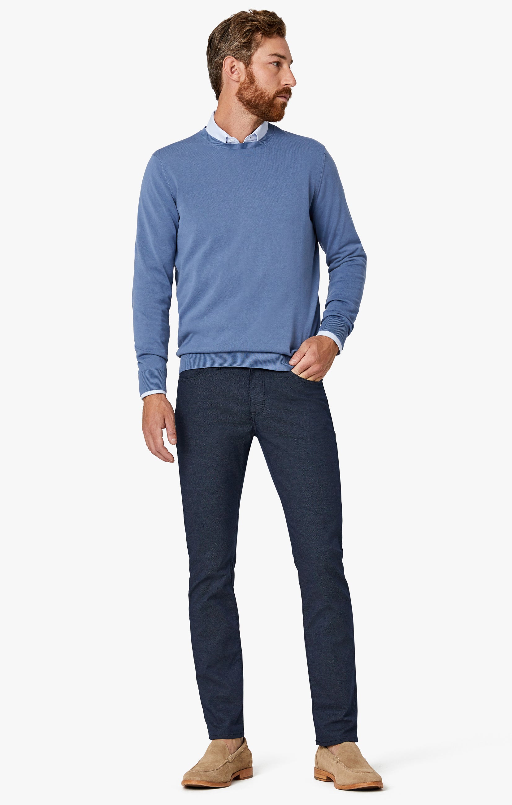 34 Heritage Courage Straight Leg Pants in Navy Coolmax