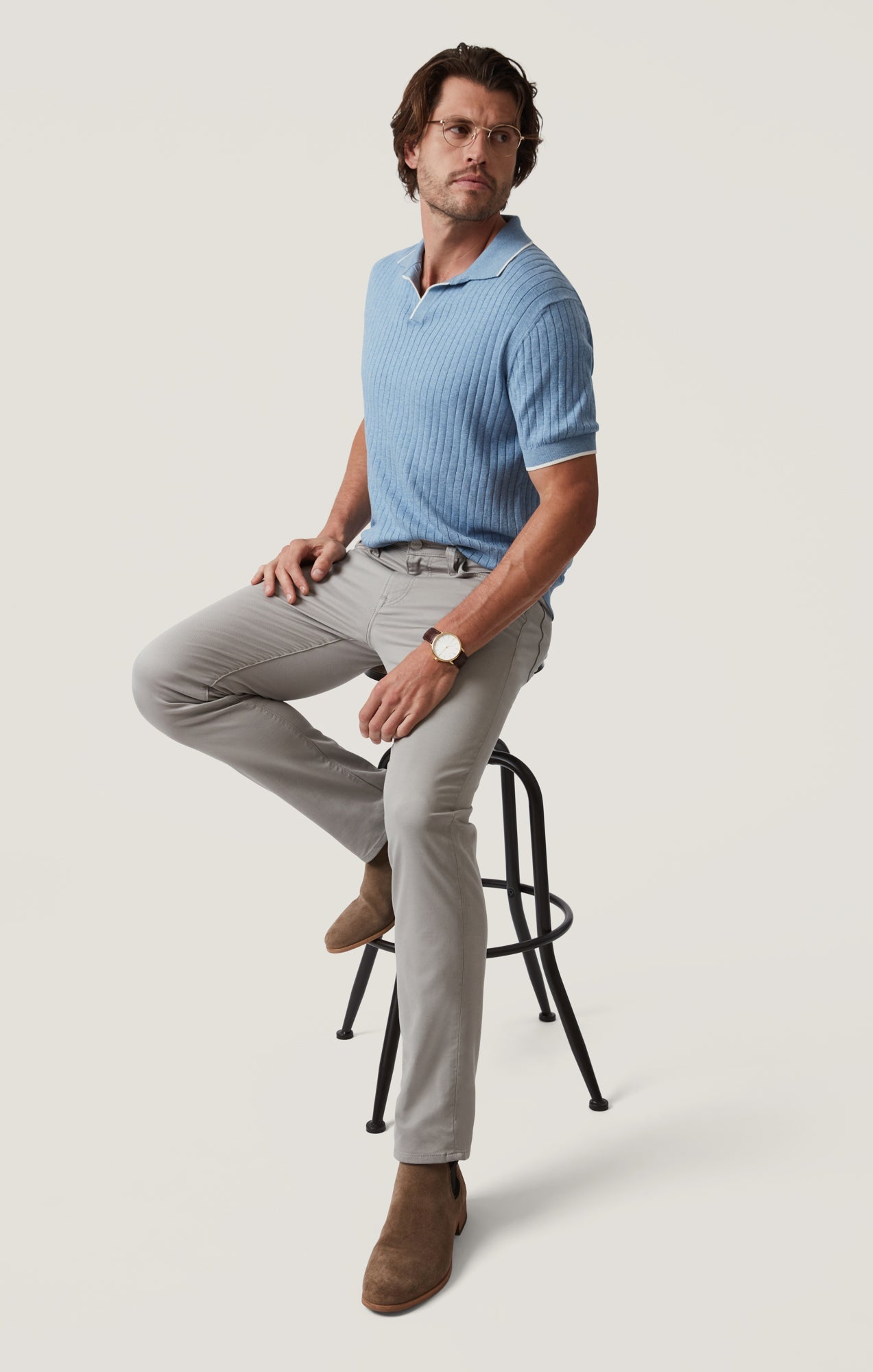 34 Heritage Courage Straight Leg Pants in Platinum Coolmax