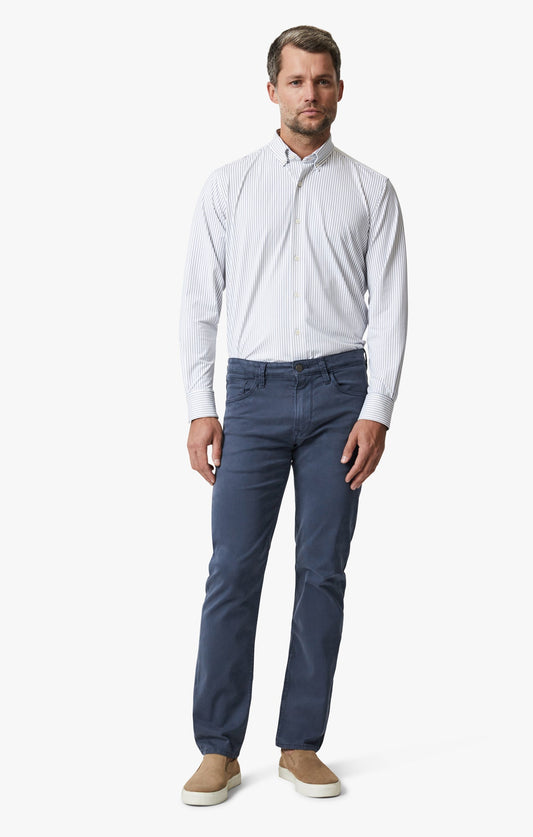 34 Heritage Courage Straight Leg Pants In Dark Denim Twill