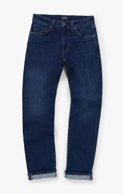 34 Heritage Courage Straight Leg Jeans In Deep Brushed Organic
