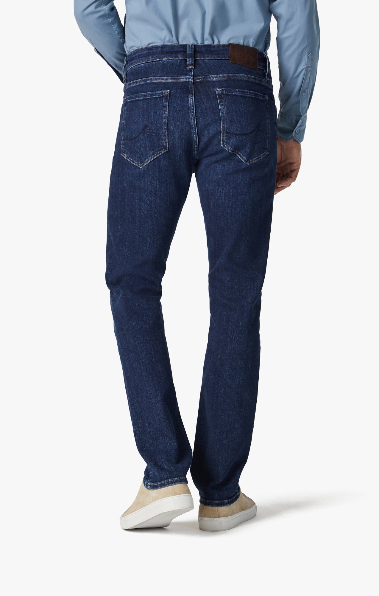 34 Heritage Courage Straight Leg Jeans In Deep Brushed Organic