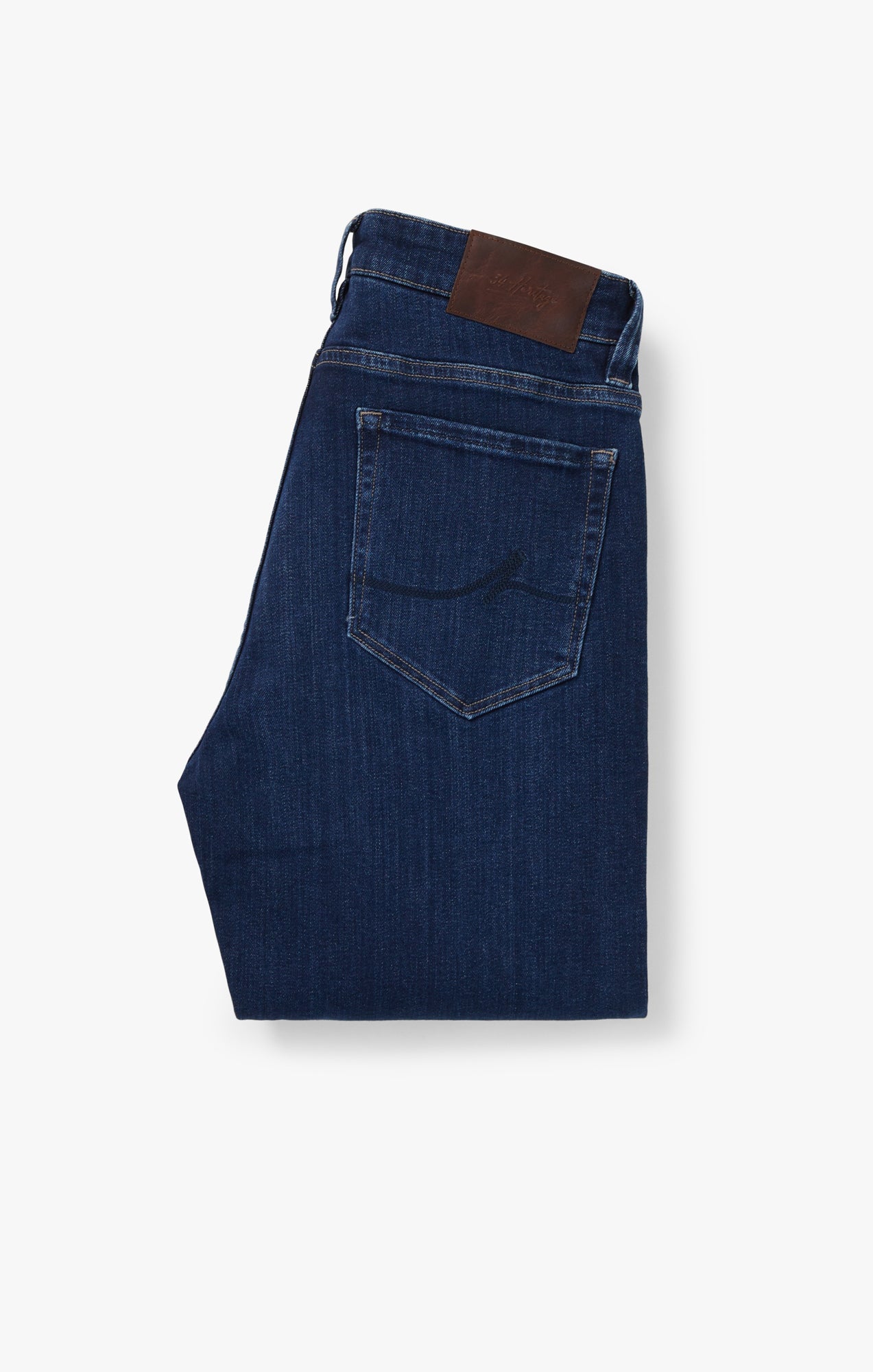 34 Heritage Courage Straight Leg Jeans In Deep Brushed Organic
