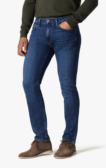 34 Heritage Courage Straight Leg Jeans in Deep Brushed Organic