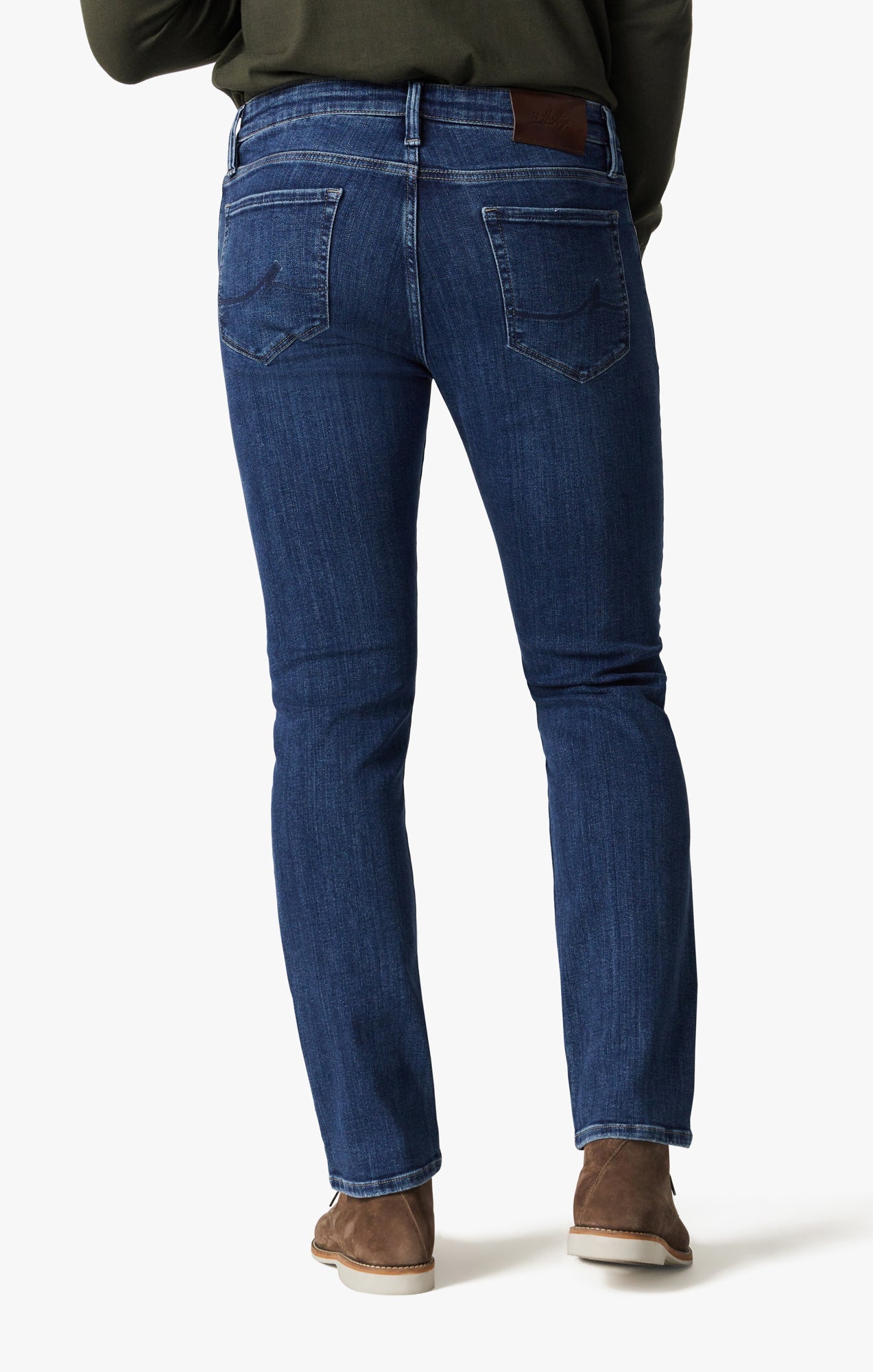 34 Heritage Courage Straight Leg Jeans in Deep Brushed Organic