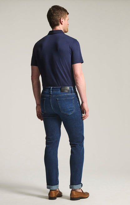 34 Heritage Courage Straight Leg Jeans in Indigo Brushed Organic Ultra