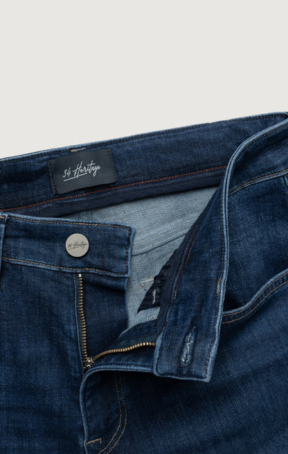 34 Heritage Courage Straight Leg Jeans in Indigo Brushed Organic Ultra