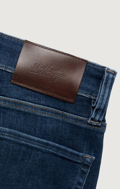 34 Heritage Courage Straight Leg Jeans in Indigo Brushed Organic Ultra