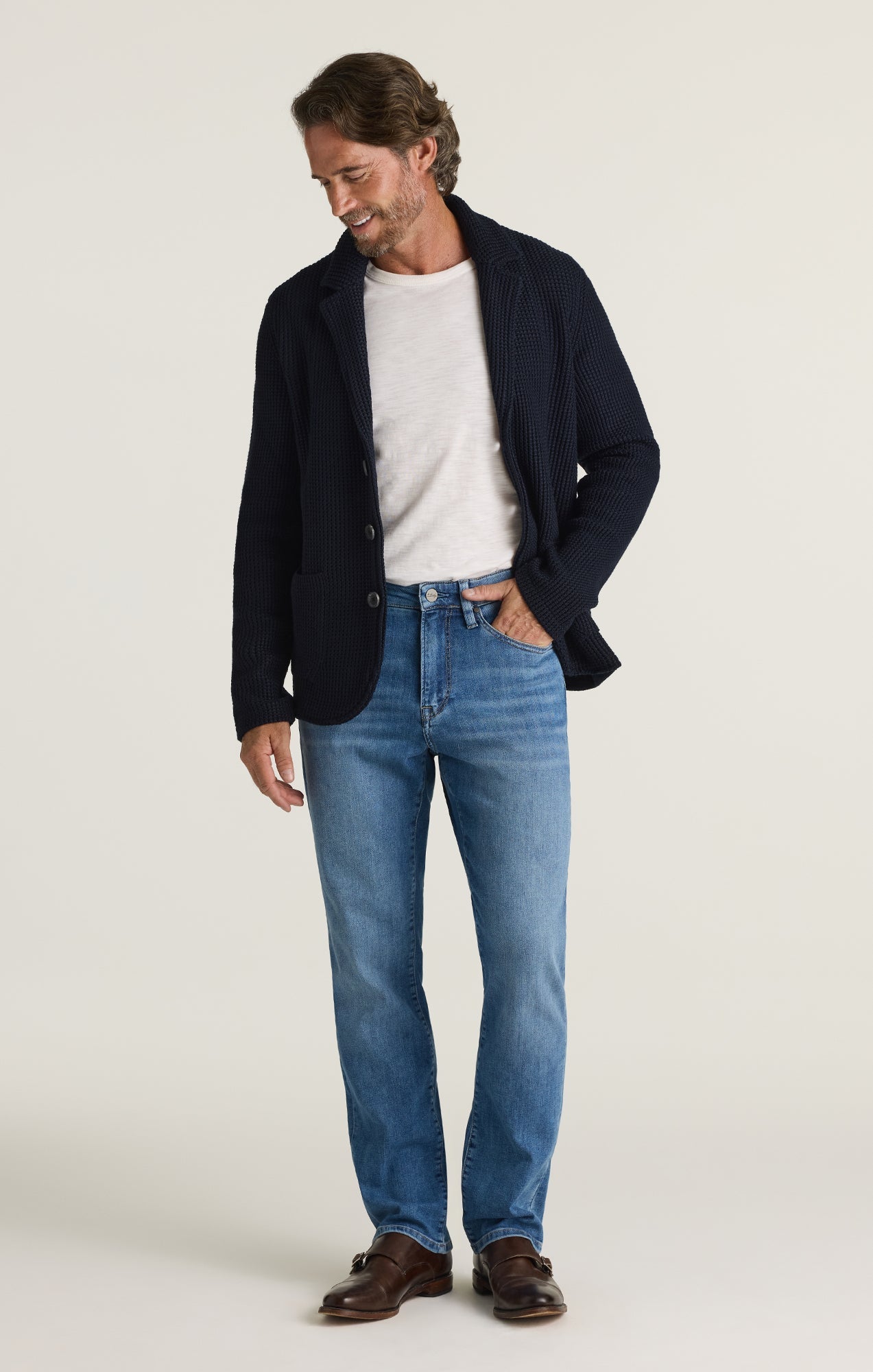 34 Heritage Charisma Relaxed Straight Jeans in Light Brushed Aerodenim